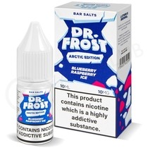 Dr Frost Nic Salt Blueberry Raspberry Ice 30ml 50mg blends sweet blueberries and tart raspberries with an icy finish ideal for a smooth, fruity MTL vape.
