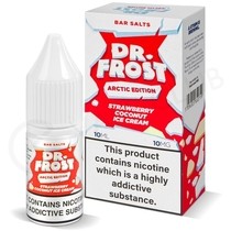 Dr Frost Nic Salt Strawberry Coconut Ice Cream 30ml 50mg blends creamy coconut, ripe strawberry, and smooth vanilla ice cream for a rich, dessert-style MTL vape.