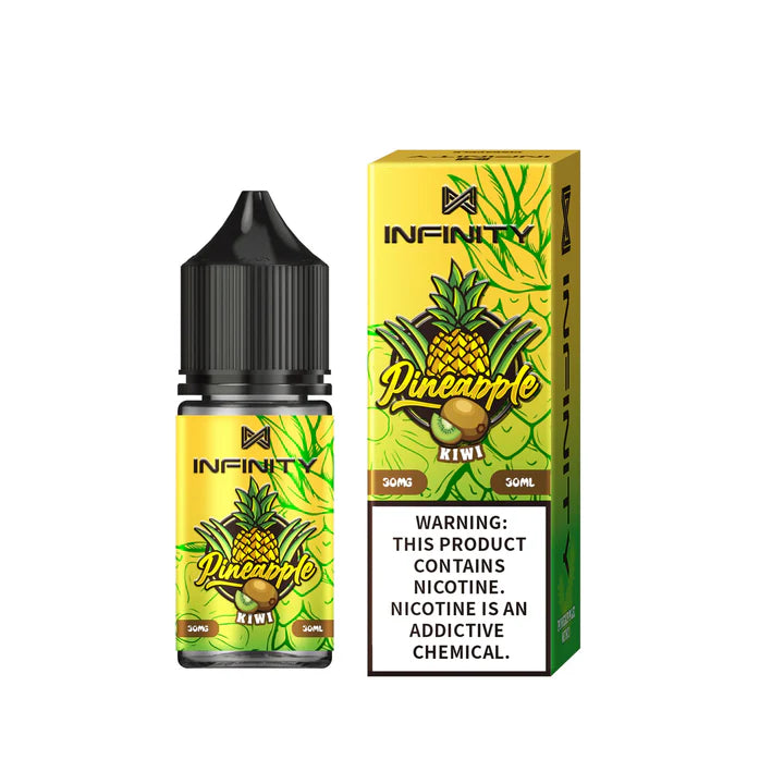 Infinity Nic Salt Pineapple Kiwi 30ml 30mg blends tropical pineapple with tangy kiwi for a fruity vape smooth nicotine hit perfect for MTL vaping sessions.