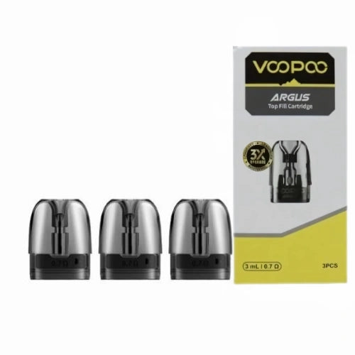 Voopoo Argus 3ML Replacement Cartridge with clear design, leak-resistant structure, and magnetic connection ideal for smooth vaping and compatible with Argus pod devices.