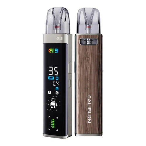 Portable Uwell Caliburn G3 Pro Pod Kit featuring modern design, digital display, and transparent top pod premium pod system for MTL vaping lovers