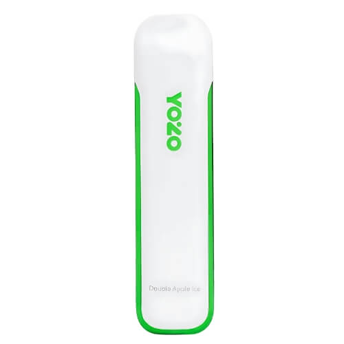 Yozo 800 Puff Disposable Device in Double Apple flavour 30mg with compact body, smooth mouthpiece, and pre-filled e-liquid fruity vape with crisp double apple taste.