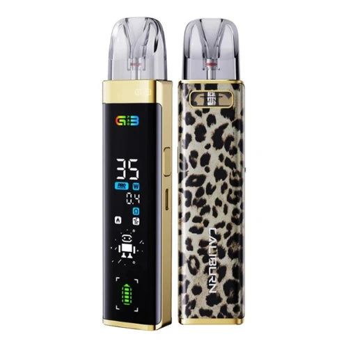 Uwell Caliburn G3 Pro Pod Kit with built-in OLED screen, smooth firing button, and see-through pod advanced device for consistent flavor and vapor.