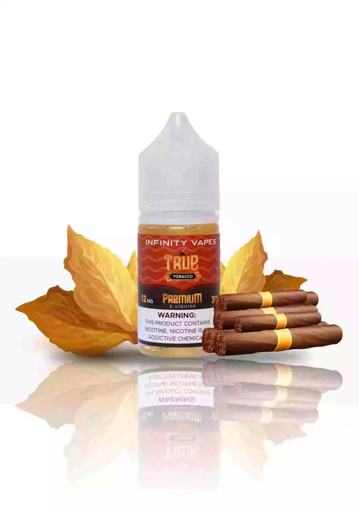 Infinity E-Liquid True Tobacco 30ml offers a deep, authentic tobacco flavour with smooth nicotine delivery ideal for classic and satisfying MTL vaping.
