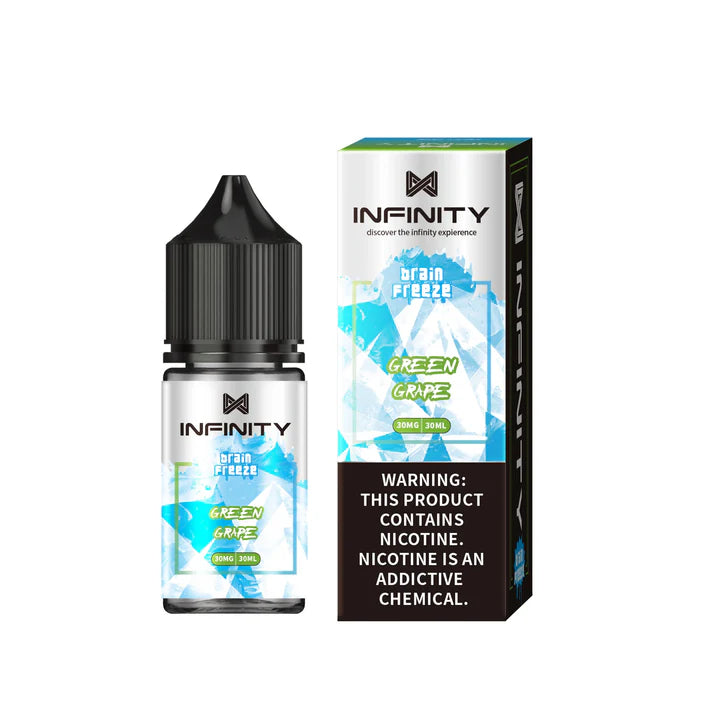 Infinity Nic Salt Green Grape 30ml 30mg offers a crisp, juicy grape flavour with smooth nicotine delivery ideal for fruity and satisfying MTL vaping.