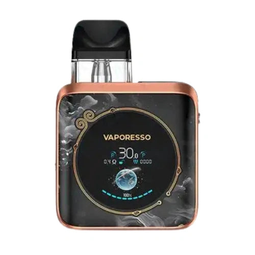 Vaporesso XROS 4 Nano Pod Kit in Knog design with compact square body, transparent pod, adjustable airflow, and modern finish premium pod system for smooth vaping.