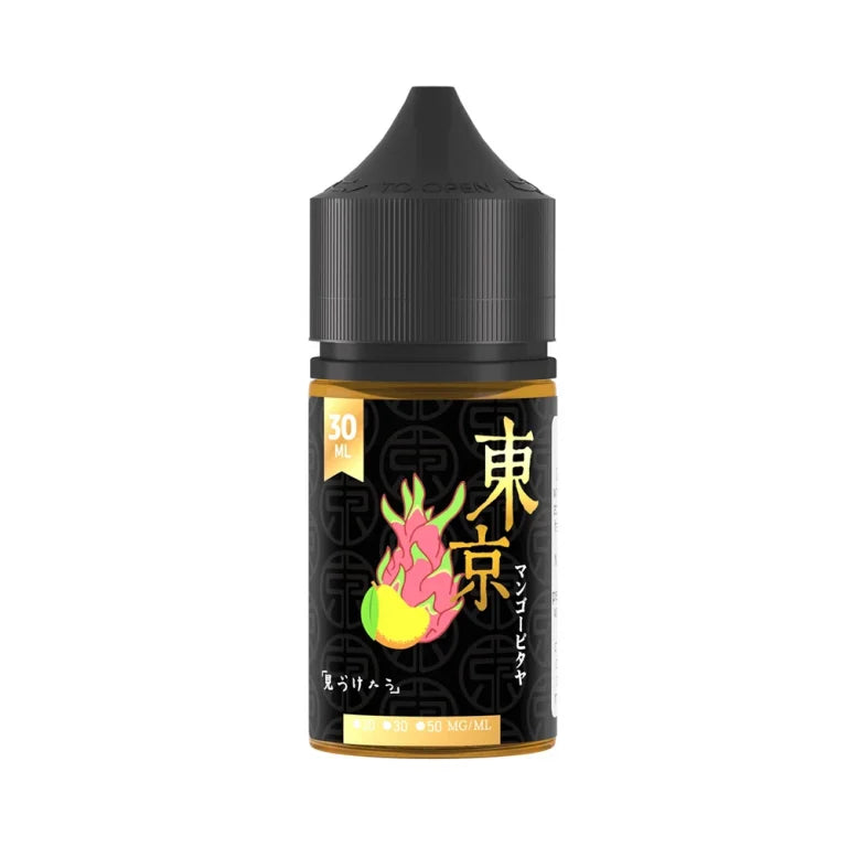 Tokyo 30ml Black Series Nic Salt Mango Pitaya flavour blends ripe mango and exotic dragon fruit for a tropical vape smooth and flavourful MTL experience.