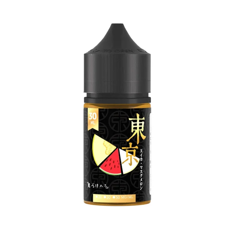 Tokyo 30ml Black Series Nic Salt Mixed Melon flavor blends juicy watermelon, honeydew, and cantaloupe for a refreshing vape smooth and flavour-packed MTL hit.