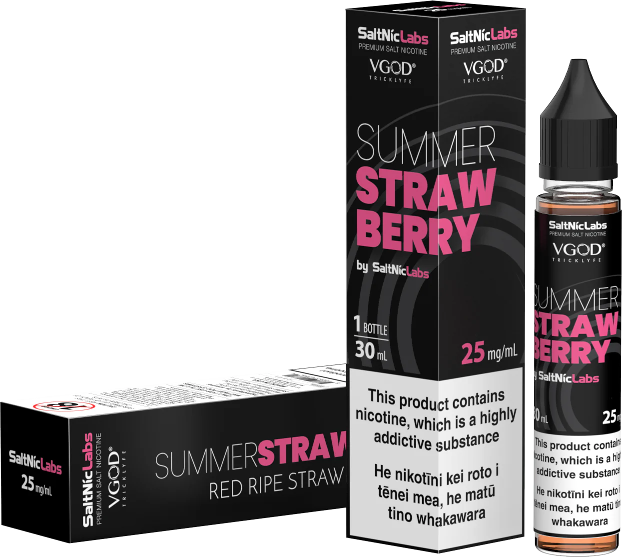 VGOD Salt Nic Summer Strawberry 30ml 50mg delivers a sweet, sun-ripened strawberry flavour with a smooth nicotine hit  perfect for a fruity MTL vape.