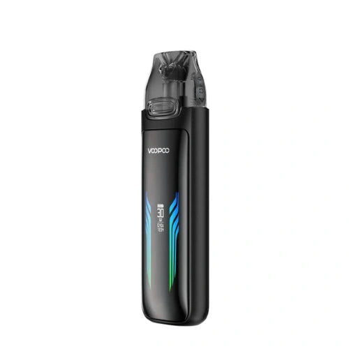 Voopoo Vmate Max Pod Kit in Onyx Black finish with modern metallic body, transparent pod, and ergonomic design premium pod system for smooth vaping.