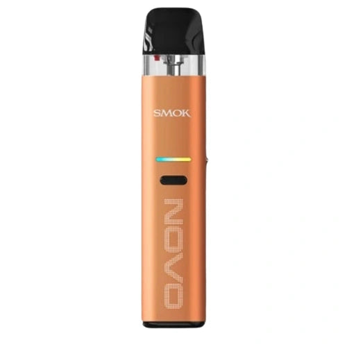 Smok Novo Eco Pod Kit in vibrant orange finish with transparent pod and modern design stylish, portable pod kit for satisfying vaping experience.