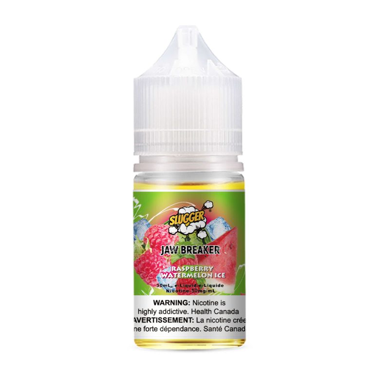 Slugger Nic Salt Raspberry Watermelon Ice 30ml 50mg combines tangy raspberry and sweet watermelon with a cool icy kick smooth, fruity MTL vape experience.