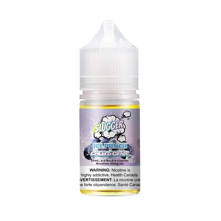 Slugger Nic Salt Chilled Grape 30ml 50mg offers a bold, juicy grape flavour with an icy exhale smooth, refreshing, and perfect for flavourful MTL vaping.