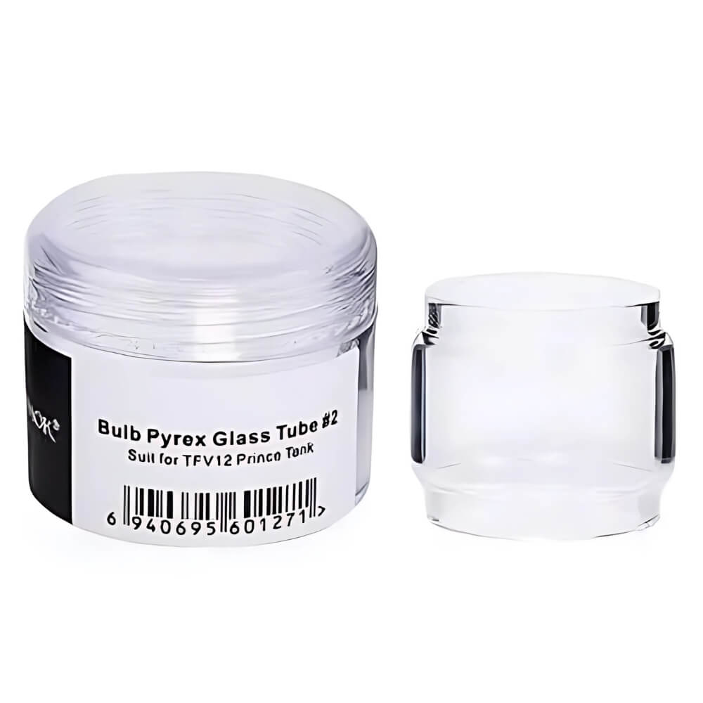 Smok Bulb Pyrex Glass Tube #2 with durable, heat-resistant design replacement glass tube for SMOK tanks to restore e-liquid capacity and enhance vaping performance.