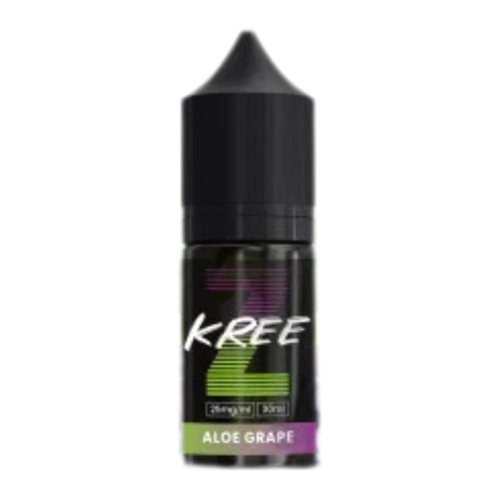 Kree Z-Series Aloe Grape Nic Salt 30ml 25MG bottle with sleek packaging, offering a smooth fusion of soothing aloe and sweet grape for a refreshing, unique vape.