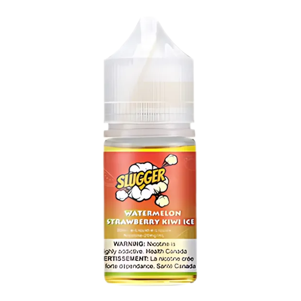 Slugger Nic Salt Watermelon Strawberry Kiwi Ice 30ml 50mg blends juicy watermelon, sweet strawberry, and tangy kiwi with a refreshing icy finish  perfect for smooth MTL vaping.
