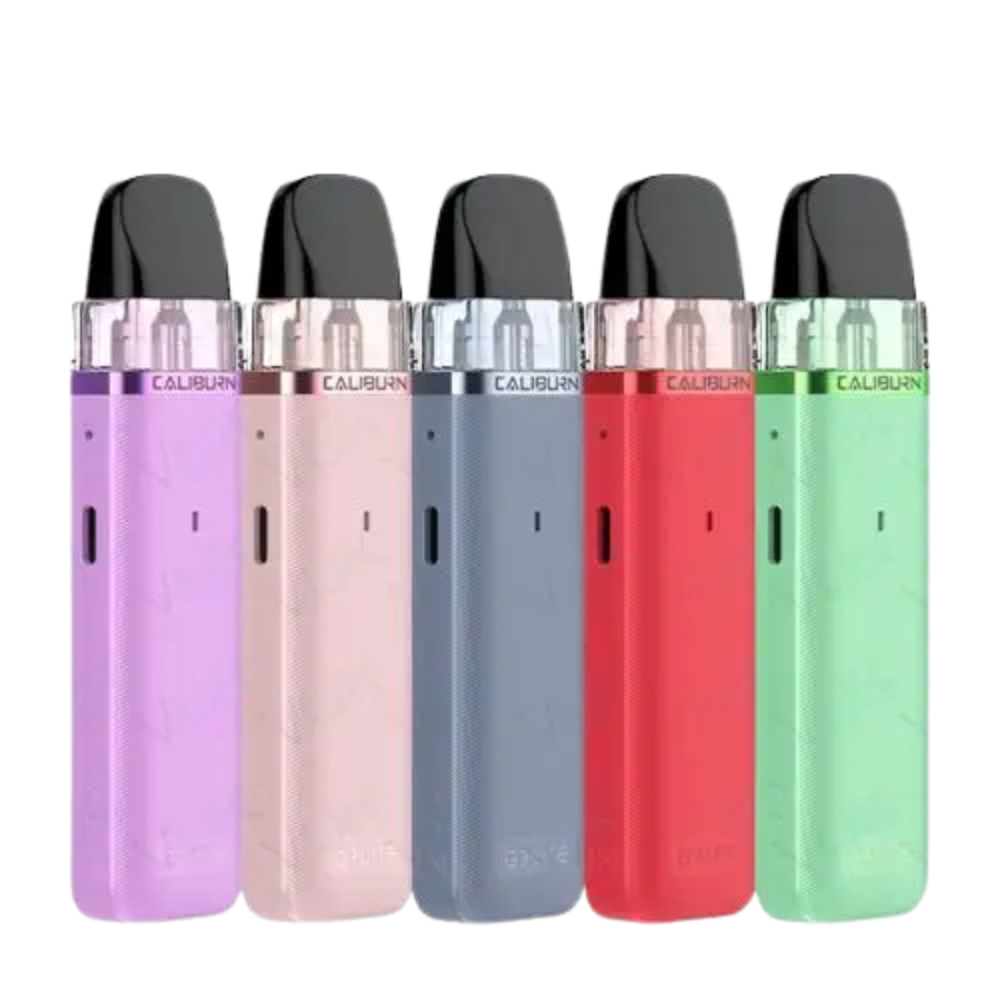 Uwell Caliburn G3 Lite Pod Kit collection in multiple vibrant colors with sleek design, transparent pod, and ergonomic mouthpiece for smooth vaping experience