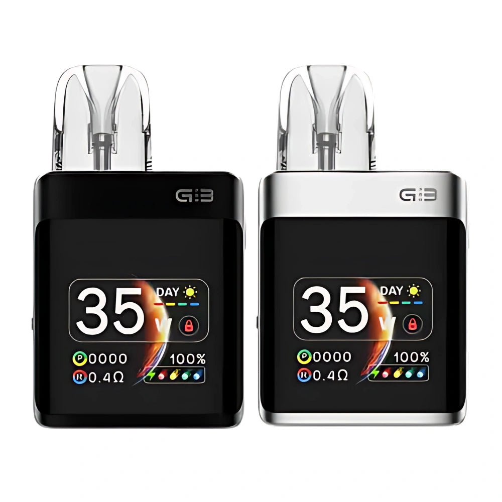 Uwell Caliburn G3 Pro Koko Pod Kit with pocket-friendly square body, transparent pod, OLED display, and ergonomic design compact pod kit for smooth vaping.