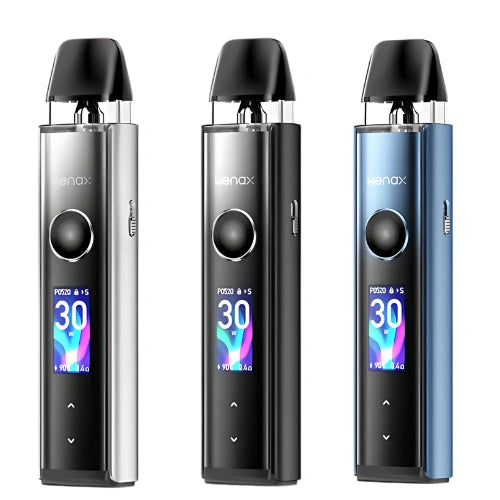 Geekvape Wenax Q Pro Pod Kit with sleek compact body, adjustable airflow, and transparent pod premium pod system for smooth and customizable vaping.