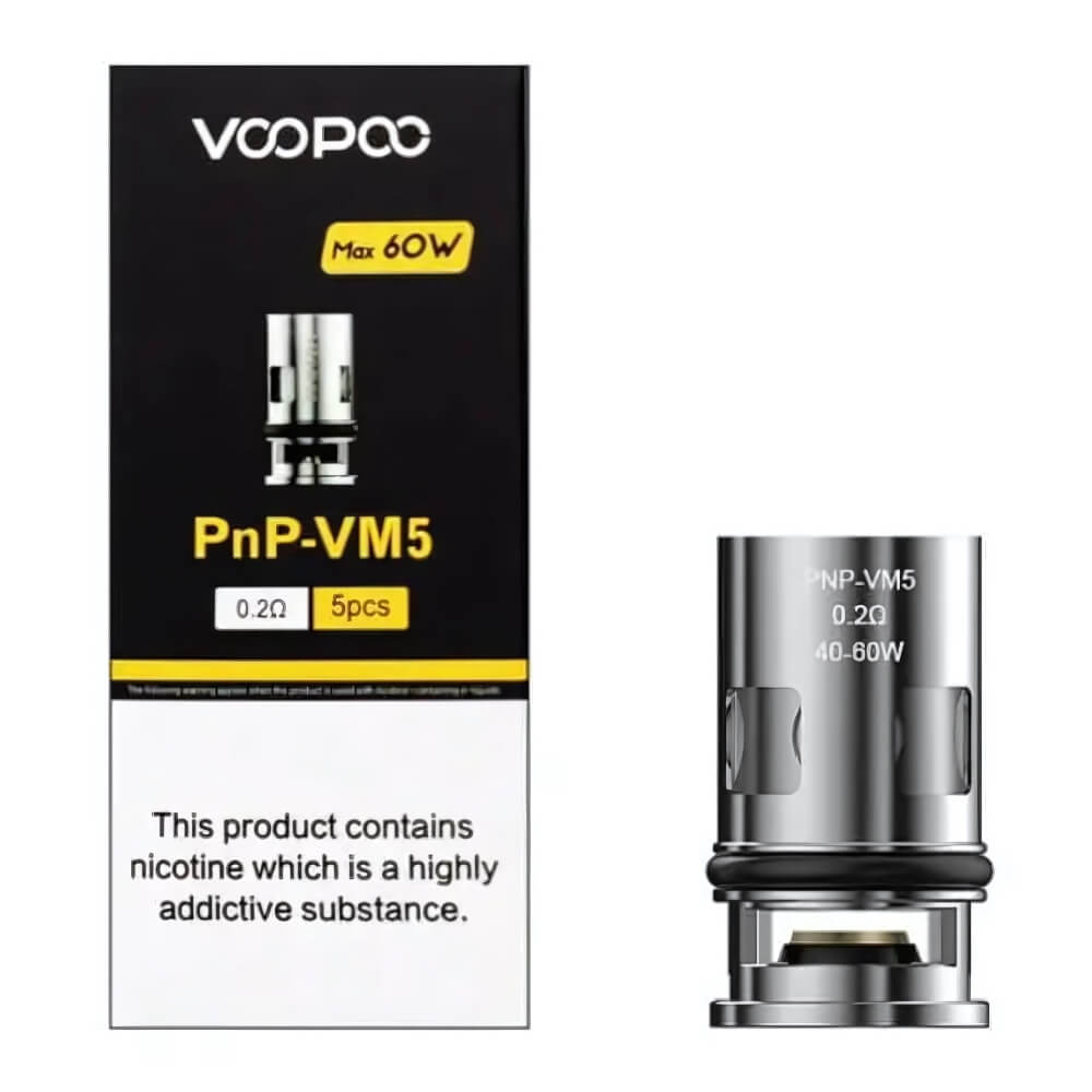 Voopoo PnP TM2 Replacement Coil featuring mesh structure for excellent flavour, smooth vapour, and consistent MTL vaping suitable for Voopoo PnP compatible devices.