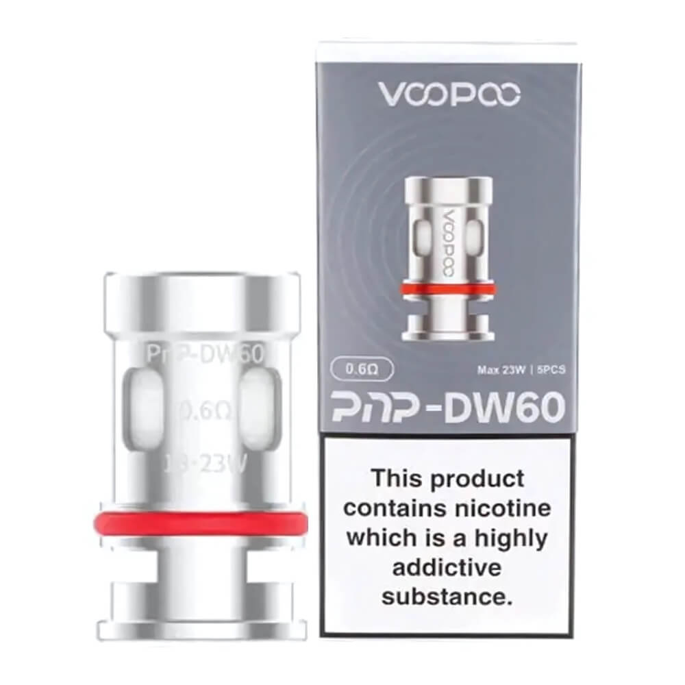 Voopoo PnP-DW60 0.6ohm Replacement Coil with mesh design for enhanced flavour, smooth vapour, and reliable MTL or RDL vaping compatible with Voopoo PnP pod systems.