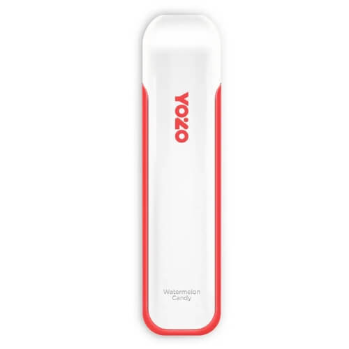 Yozo 800 Puff Disposable Device in Watermelon Candy flavour 30mg with compact body, smooth mouthpiece, and pre-filled e-liquid fruity vape with sweet watermelon candy taste.