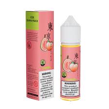 Tokyo Shortfill 60ml Iced Guava Peach blends tropical guava with ripe peach and a frosty exhale smooth, sweet, and super refreshing.