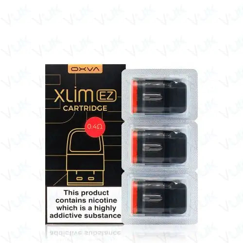 Oxva Xlim EZ Cartridge 3ML Replacement Pod with 0.4 ohm coil – ideal for dense vapor and smooth direct-to-lung experience.
