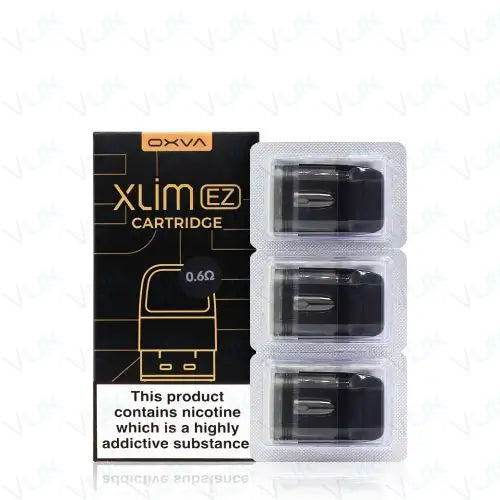 Oxva Xlim EZ Cartridge 3ML Replacement Pod with 0.6 ohm coil – designed for rich flavor and balanced vapor production.