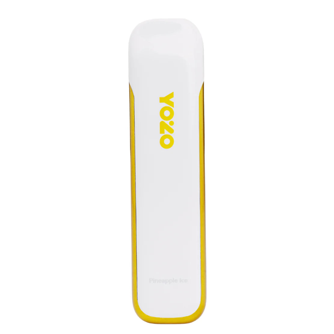 Yozo 800 Disposable Device in Pineapple Ice flavour 50mg with compact design, smooth mouthpiece, and pre-filled e-liquid disposable vape with tropical icy pineapple taste.