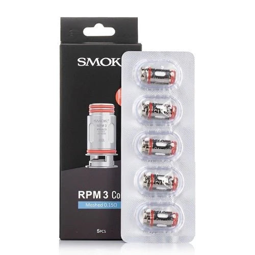 Smok RPM 3 0.15 Ohm Replacement Coil with mesh structure for maximum vapour, intense flavour, and smooth performance ideal for Smok RPM 3 compatible kits and pods.