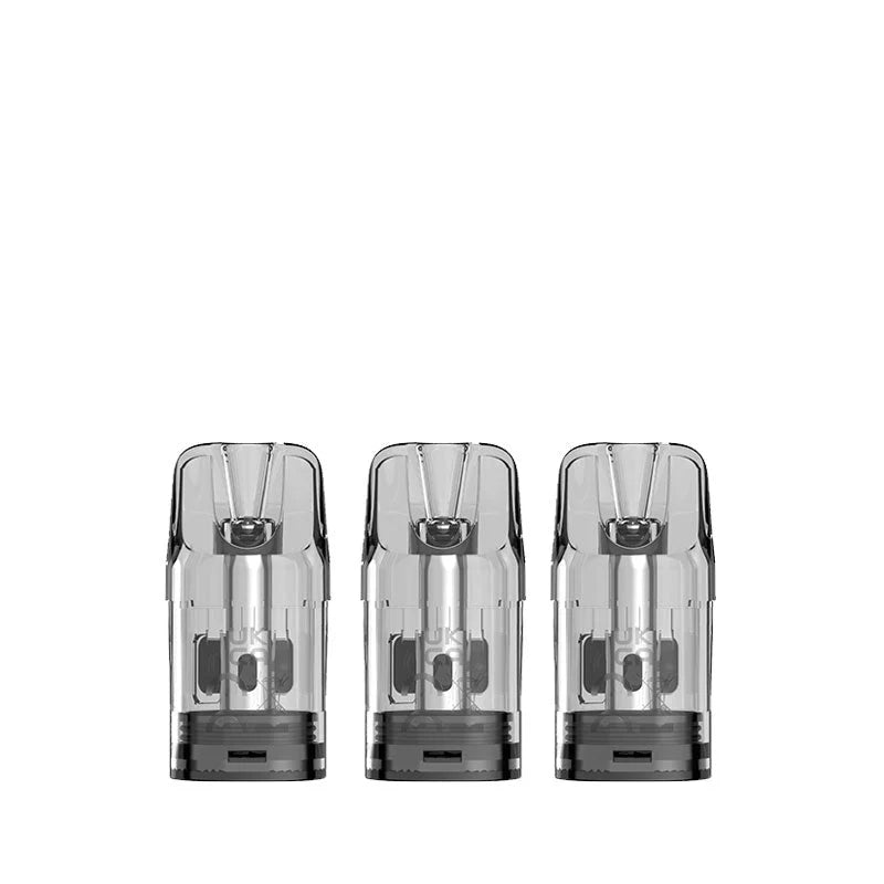 Three transparent Smok Zrex RF replacement pods with visible built-in mesh coils, arranged side by side against a white background.